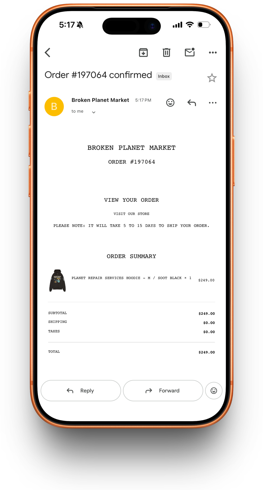 Broken Planet receipt preview