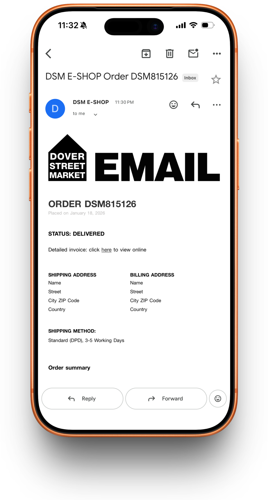 Dover Street Market receipt preview