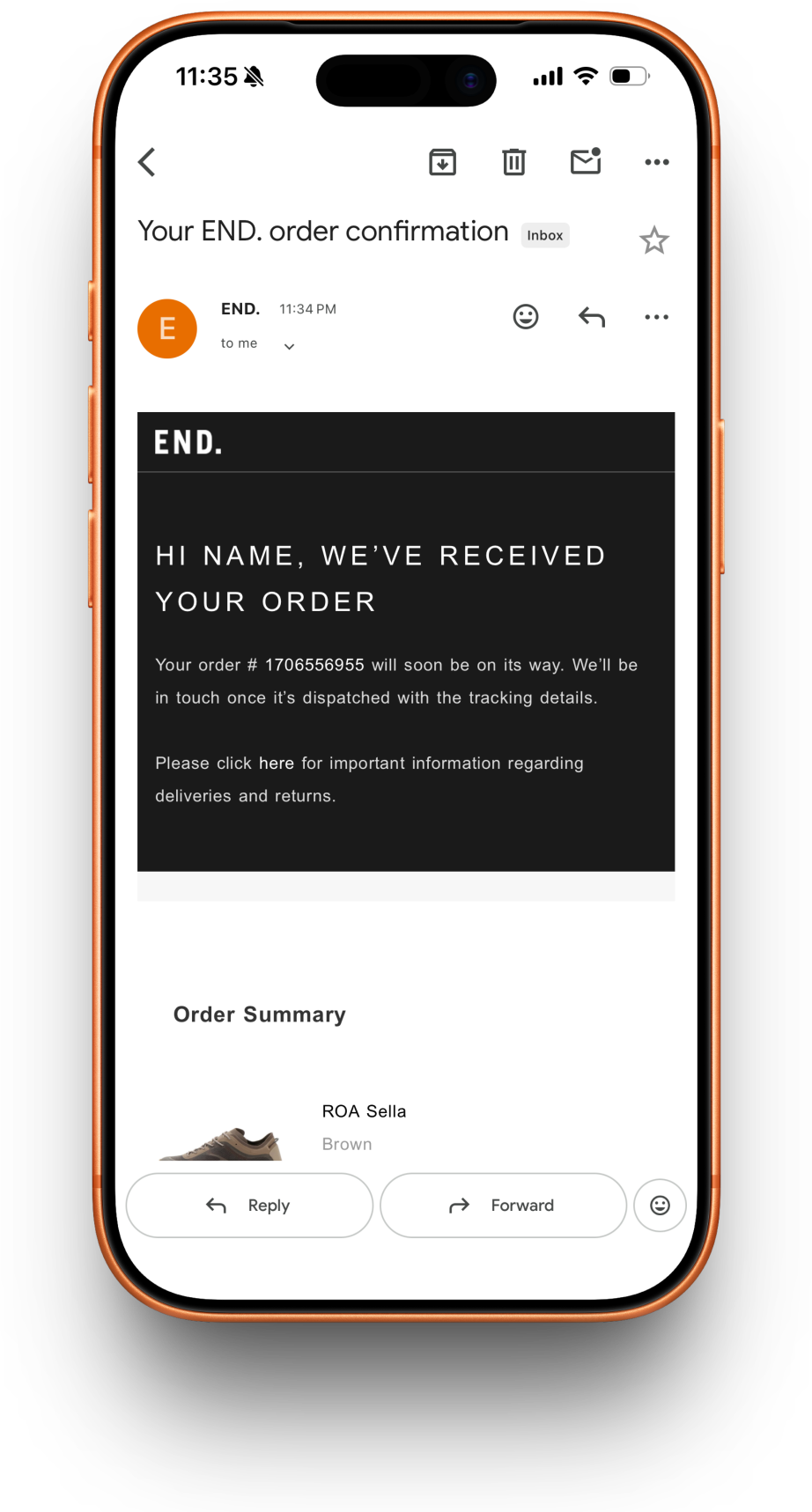 End receipt preview