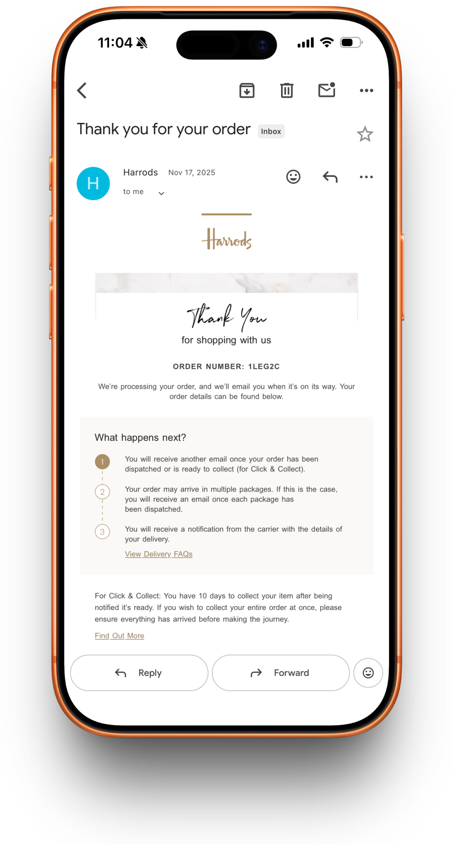 Harrods receipt preview