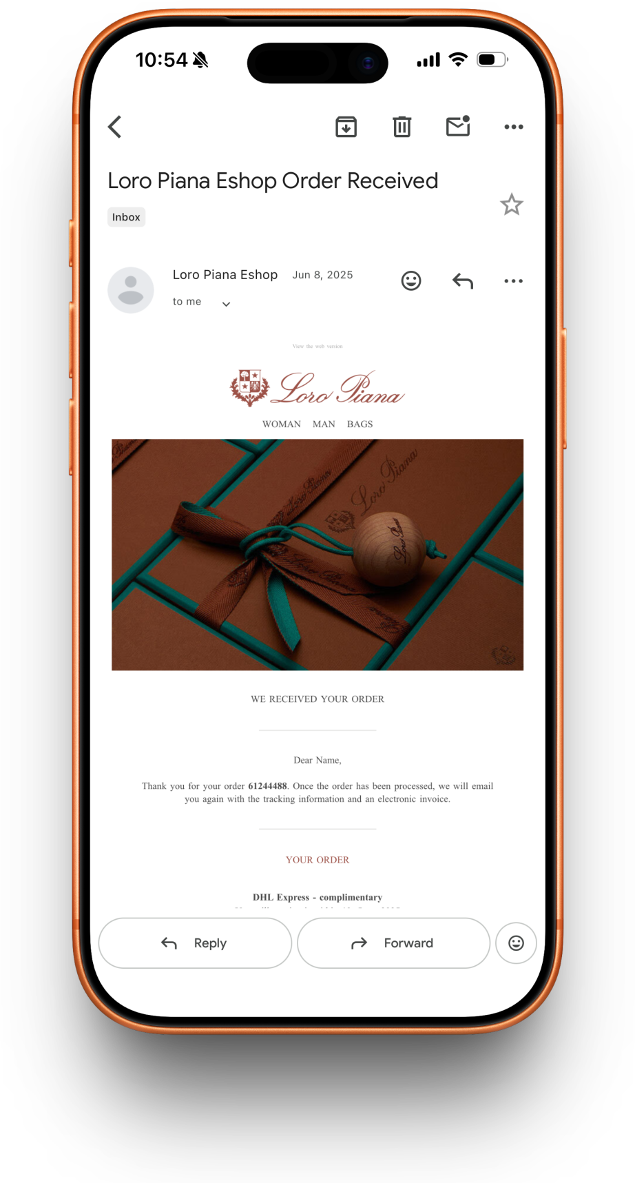 Loro Piana receipt preview