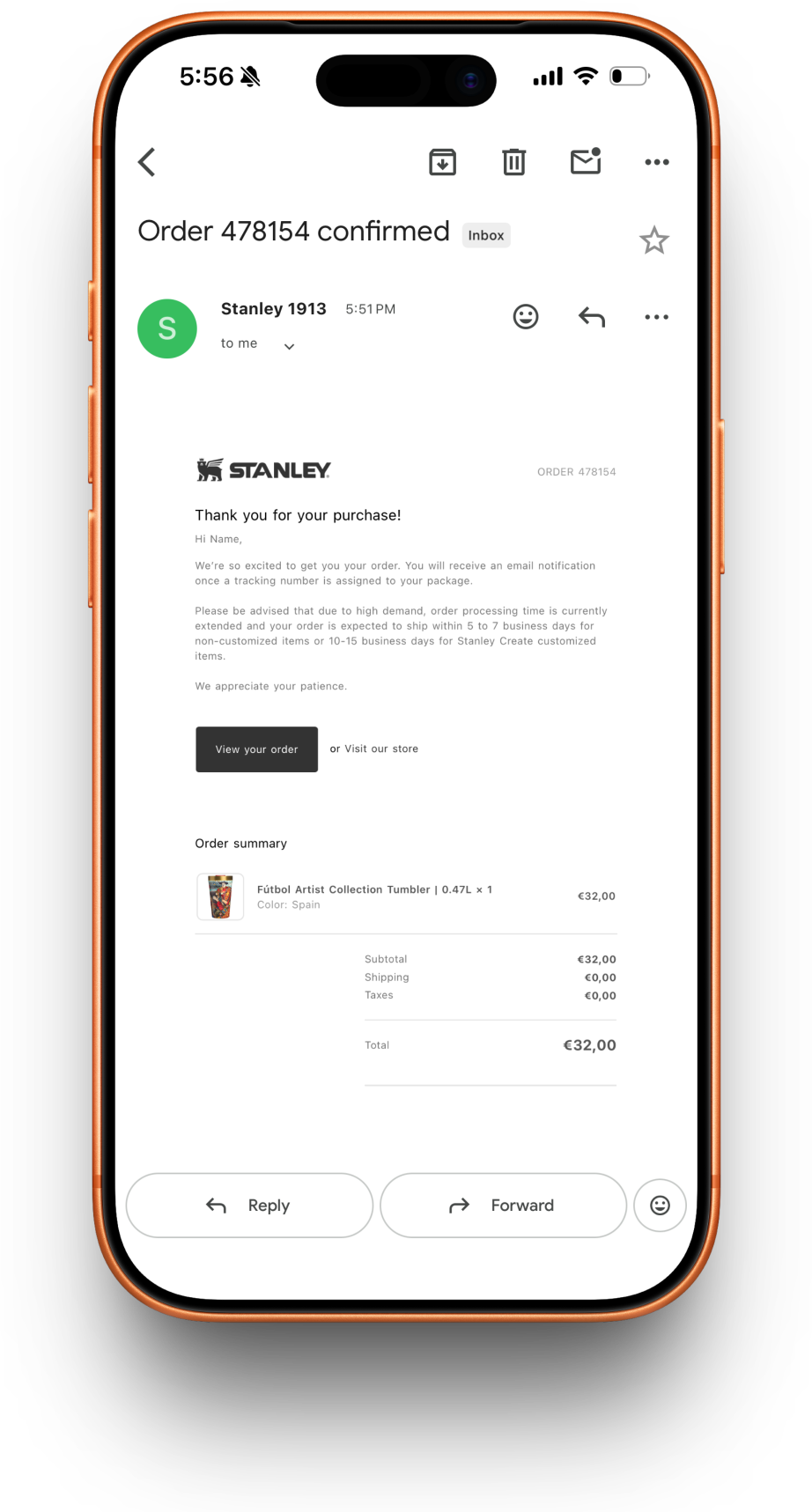 Stanley receipt preview