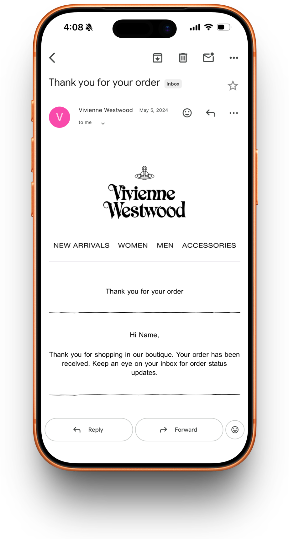 Vivienne Westwood receipt preview