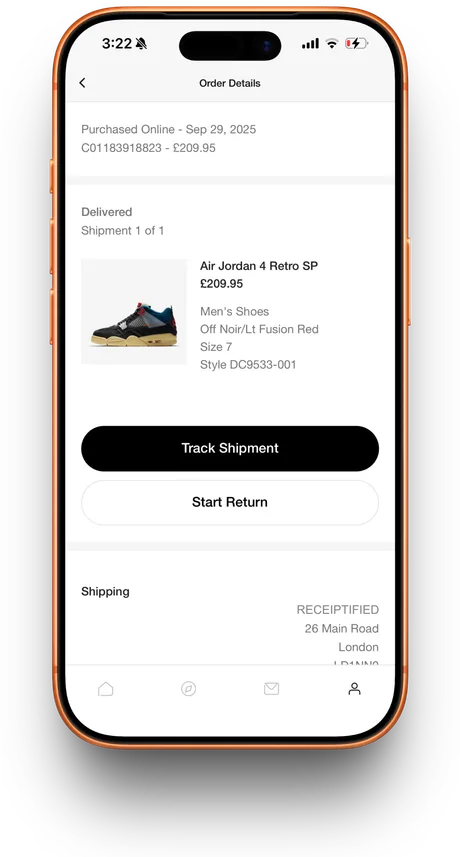 SNKRS app emulator on an iPhone