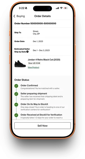 The StockX app emulator